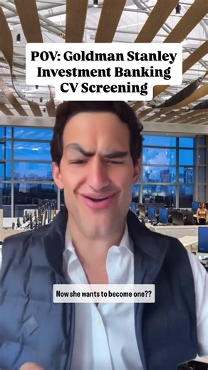 Did you make the cut?! Goldman Stanley’s TMT team only recruits the best of the best ⚜️📈 #finance #financebro #corporate #corporatelife #interview #cv #investmentbanking