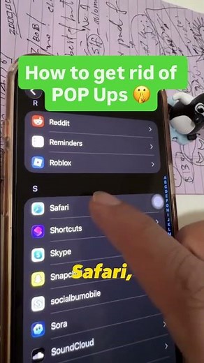 how to get rid of pop-ups while using iphone safari.