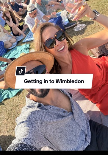 How to get into Wimbledon without tickets and without queuing from 6am. It was super simple it took us no more than five mins to queue and was an easy walk from the village (down hill). Take a picnic blanket. Take a picnic. Get down around 2-4pm before it gets busy. #wimbledon2026 #wimbledon #wimbledonqueue #wimbledonoutfit #wimbledontennis