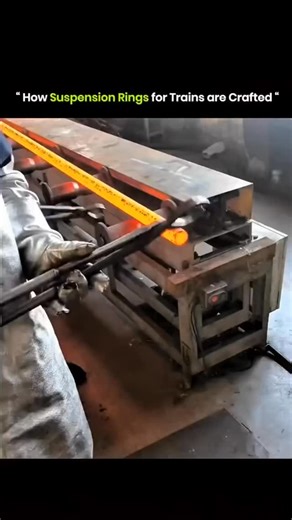 @factriot.ig on Instagram: "called ring rolling. A solid steel block is first heated until it is red hot. A hole is pierced at the center to form a donut shape. This hot piece is placed on a rolling machine where rollers press and stretch it in a circular motion. The hole expands and the outer diameter grows until the ring reaches the required size. After rolling the ring goes through heat treatment for strength then machining and finishing for accurate shape and smooth surface. This process mak