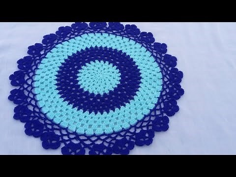 Crochet Round tablecloth patterns for beginners / crochet Round placements ‪@CrochetWithSamina9481‬