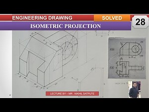 Engineering Drawing | Isometric Projections Problem 28 | Learn with Nikhil