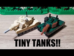 LEGO MOCs. Tiny miniature tanks. Leopard 2 and Abrams.