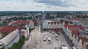 Aerial Drone View Neue Markt Rostock Stock Footage Video (100% Royalty-free) 3454083501 | Shutterstock