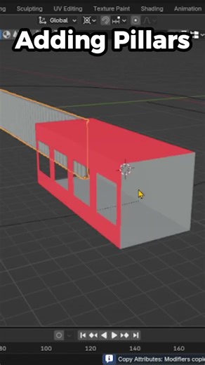 Making An Endless Curved Poolroom In Blender (Timelapse) #shorts #blender #poolrooms