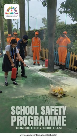 Rainbow International School, Thane (CBSE) on Instagram: "Rainbow International School organized a School Safety Programme (SSP) for the students of Grades IX & X with the objective of sensitizing them to disaster management and preparedness. The workshop was conducted by Mr. Yasin Tadvi (Disaster Management Officer) & Mr. Yogesh Kumar (Team Commander, NDRF). Programme highlights include: - Emphasis on awareness, quick response & presence of mind during calamities - Live demonstrations and hands