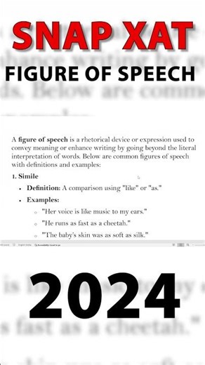 Master Figure of Speech for SNAP 2024 in 60 Seconds!