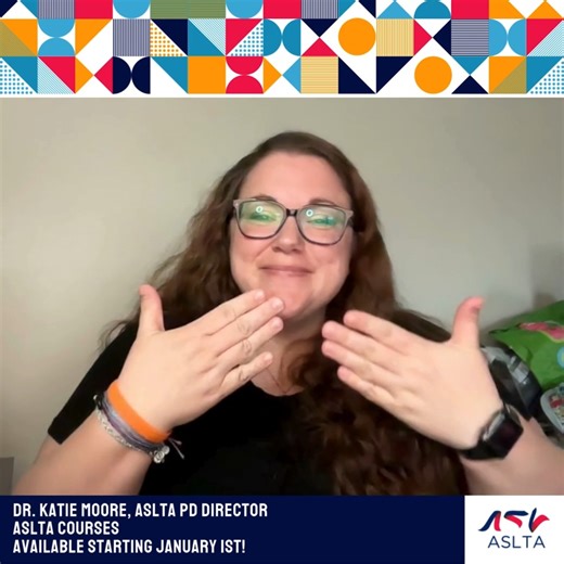 2.2K views · 27 reactions | BIG NEWS!!! The next 3 courses required for Level 2 certification will be available after January 1st! Be sure to sign up soon! #aslta #asltapd #asleducation #asltacourses #asltacertification | National ASL Teachers Association | Facebook
