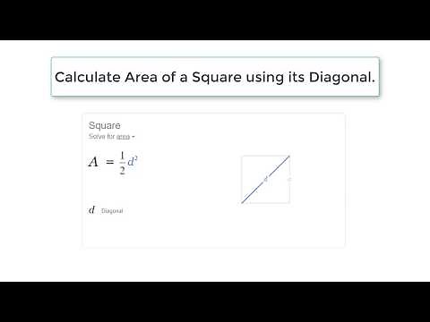 C Program To Calculate Area of a Square using its Diagonal