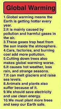 Global Warming |Essay on Global Warming |Speech on Global Warming