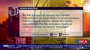 2.1K views · 17 reactions | [VIEWER QUESTION] An SIU probe has saved the Health Department at least R3bn from unscrupulous medico-legal claims. Have you been approached to file a bogus medical legal claim or know someone who has? Send us your thoughts on @TheSAMorning on X and The South African Morning on Facebook. | eNCAnews | Facebook