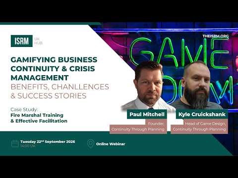 Gamifying Business Continuity and Crisis Management - Case Study - Fire Marshal Training