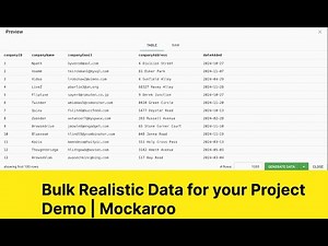 Bulk Realistic Data for your Project Demo | Mockaroo | Sourabh Chawla