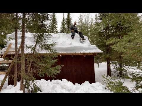 Spring Blizzard Buries the Off Grid Cabin