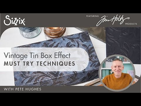 Create a Vintage Tin Effect with Tim Holtz Botanical A5 Embossing Folder