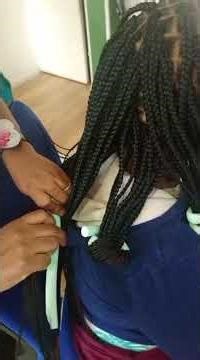 Cute Box Braids with Curly Ends Tutorial!