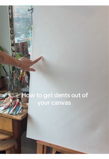 I don’t know who is rough handling canvases at the store but they need to be jumped #arttutorial #arthacks #painting #paintingtips #arttips