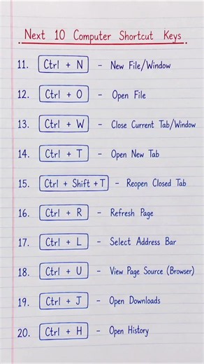 10 Computer Shortcut Keys | Part 2 | Easy Keyboard Shortcuts