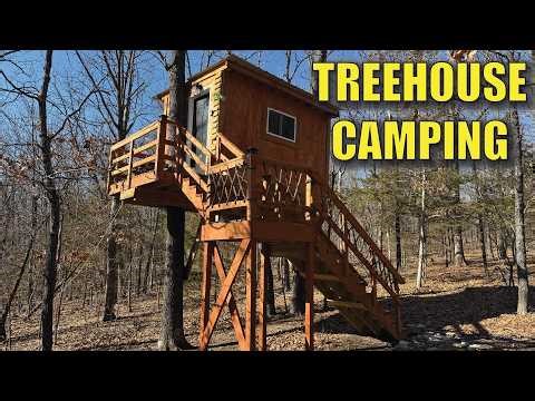 Camping Inside of a Treehouse!