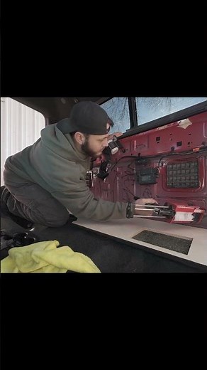 RAM HD 5th Gen Crew Cab Back Wall Amp Rack Installation #caraudio #amplifier #ramtrucks