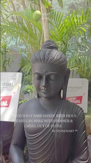 Buy Handcrafted Natural Marble Stone Buddha Statue in Dhyana Mudra #stonebuddhastatue #gardenbuddha