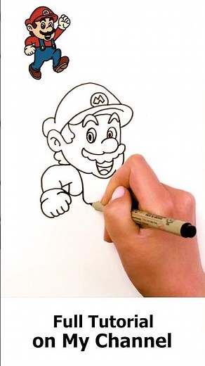 How to Draw Super Mario 🍄 FAST & EASY! 🎨