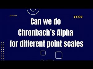 Can we do Cronbach's Alpha Reliability test for different point scales