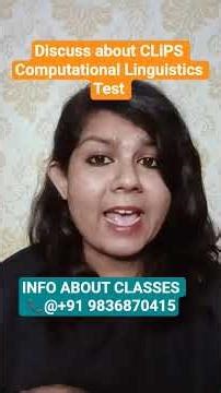 Discuss CLiPS Computational Linguistics Test | Exam Pattern & Prep Tips #CLiPS #Linguistics