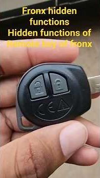 Maruti Suzuki Fronx Remote key hidden functions.