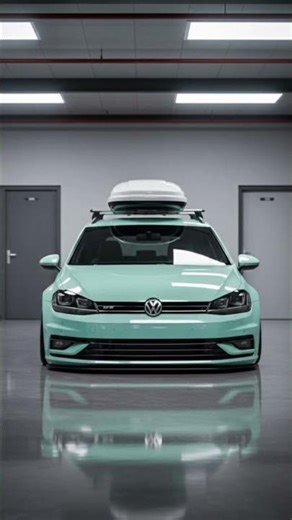 Stanced VW Golf Wagon - Mint Green Perfection
