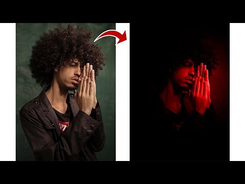 How to Make BLACK and RED GRADIENT Effect on Photo in Photoshop