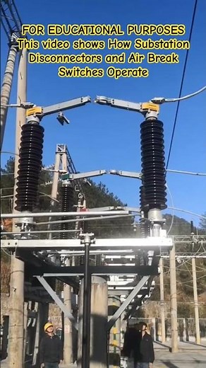 Powerful High-Voltage Isolator Switch Mechanism #HighVoltage #Substation #ElectricalEngineering