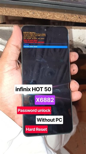 infinix HOT 50 Hard Reset Password unlock Without Pc#infinix #hardreset #password #unlock #reset