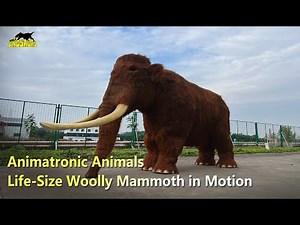 Life-Size Animatronic Woolly Mammoth in Motion