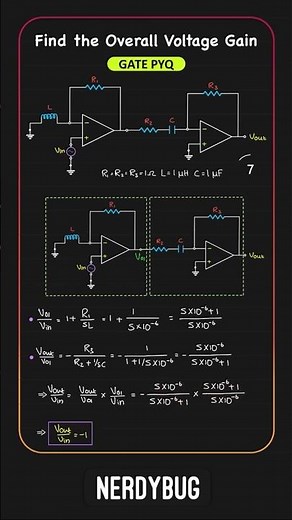 Find Overall Gain of OpAmp Circuit | Analog Circuits | NerdyBug
