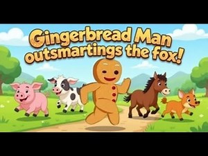 The Gingerbread Man Story for Kids | Outsmarting the Fox | Fairy Tale Animation |4K