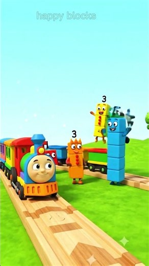 🎉 Number Blocks 1 to 5 | Fun Counting Train 🚂🔢 | Kids Learning #Shorts