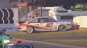 LIVE: Disaster for a fan favourite, the classic #122 Opel Manta crashes out of the 24 Hours Nürburgring, listen to the anguish in the commentators voices as they announce it Watch the rest of the race here: https://motorsport.tv/motorsporttv/video/24h-nurburgring-race/24224 | Motorsport.com