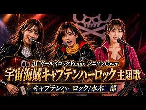 【MV】宇宙海賊キャプテンハーロック 主題歌､"Space Pirate Captain Harlock"/AI Girls Rock Remix