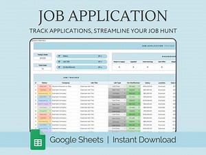 Job Application Tracker Google Sheets, Job Planner, Interview and Job Search, Job Application Template, Simple Dashboard Spreadsheet, Career - Etsy Australia