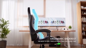 Gaming Chair, 400 lbs Adult Chair, High Back Computer Chair with Footrest and Linked Armrests, Office Video Game Chair with Lumbar Support (Black)