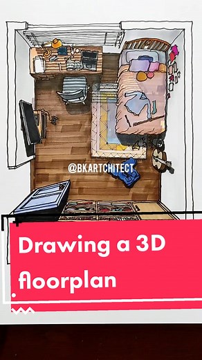 How to Draw a Floor Plan in 3D Perspective