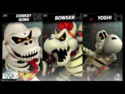 Dry Donkey Kong vs Dry Bowser vs Dry Yoshi