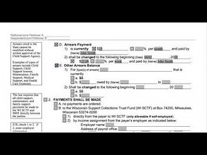 Completing the Arrears Sections of a Stipulation