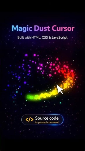 Magic Dust Cursor - Built with HTML, CSS & JavaScript | @devsQUE #coding #shorts