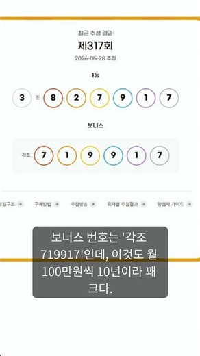 Pension Lottery 317th winning numbers revealed, 2 winners for “Group 3, 827917” found