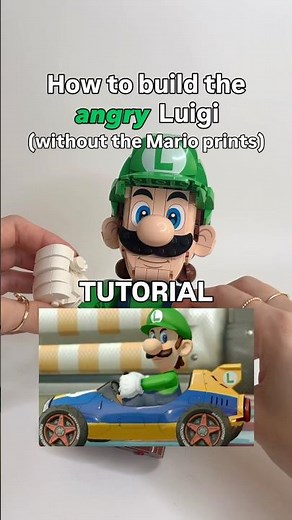 How to build an 🔴 angry 🔴 LEGO Luigi! 👨🏻🏎️ #legomoc #luigi #legomariokart