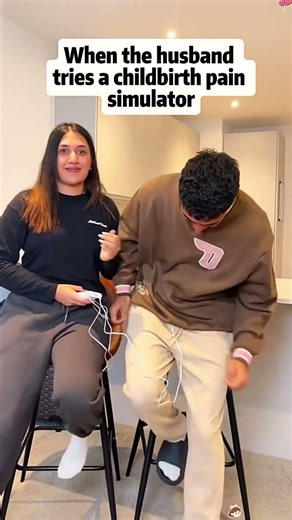 Have your husband try a childbirth pain simulator 😂😂#babyshowergames #cramps #laboranddelivery