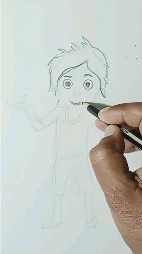 How to draw shiva cartoon character, easy drawing for kids