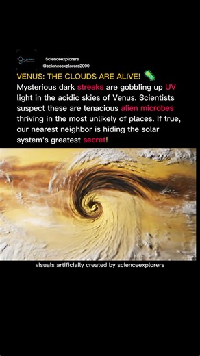 The acid clouds of Venus are hiding a secret! Dark streaks are EATING UV light, and the only explanation might be ALIEN MICROBES. Watch how this discovery could change everything we know about life in our solar system! #Venus #AlienLife #Astrobiology #SpaceNews | Science Explorers